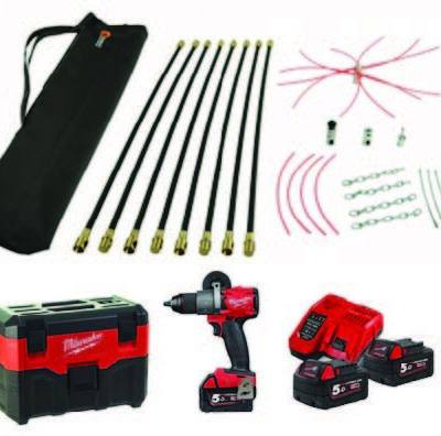 Rodteck fresesett med både drill og støvsuger